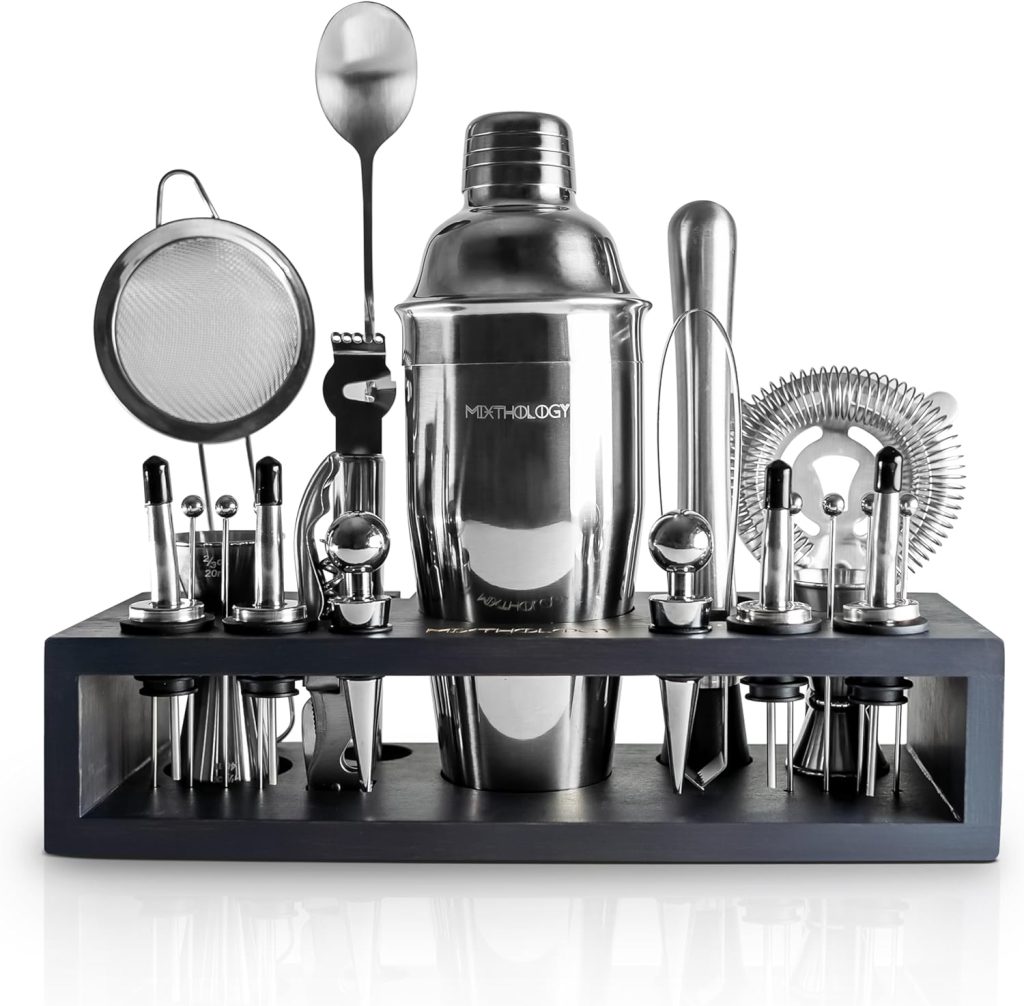 Mixology Bartender kit | 31 Piece Professional Bartender Set by Mixthology - bar Tools, Accessories, and bar Sets for The Home by Bartenders. Gift The Perfect Cocktail Shaker