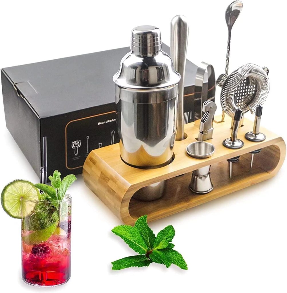 Mixology Cocktail Shaker Set| Bartender Kit | Stainless Steel 25 OZ Large Alcohol Mixer Shaker Set for Home Bar Set and Bar Tools Bar Cart Accessories Alcoholic Drinks Bar Set Mixology Cocktail Shaker Set| Bartender Kit | Stainless Steel 25 OZ Large Alcohol Mixer Shaker Set for Home Bar Set and Bar Tools Bar Cart Accessories Alcoholic Drinks Bar Set