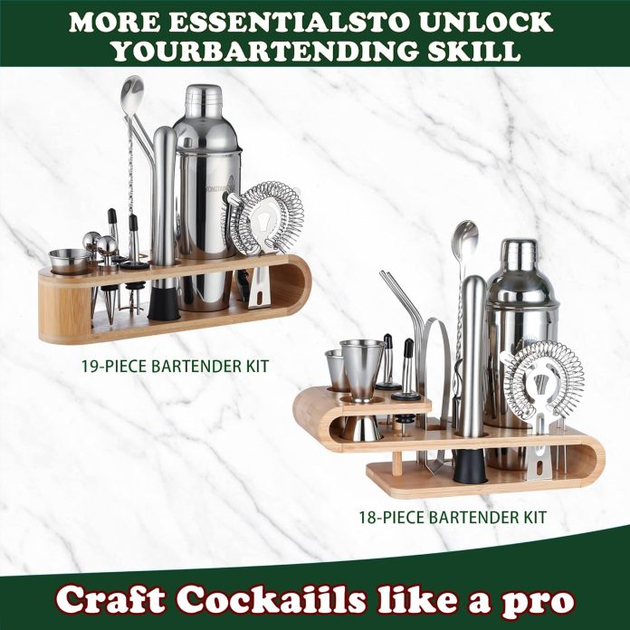 bartender-kit-cocktail-shaker-with-stylish-bamboo-stand18-piece-bar-tool-set-with-recipes-booklethome-drink-mixer-set-2