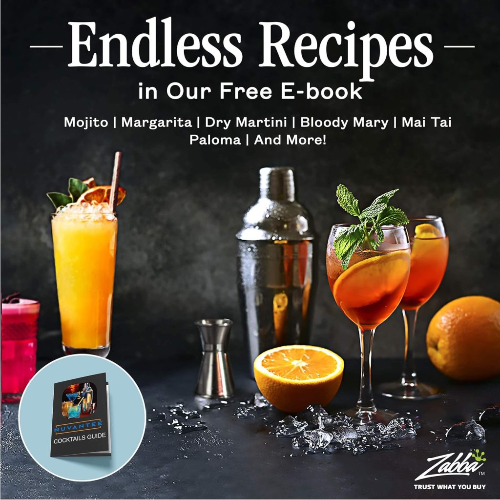 Nuvantee Cocktail Shaker Set – Premium, Stainless-Steel Shakers for Making Cocktails - Mixing Kit w/Strainer, Jigger Recipe eBook Nuvantee Cocktail Shaker Set – Premium, Stainless-Steel Shakers for Making Cocktails - Mixing Kit w/Strainer, Jigger Recipe eBook