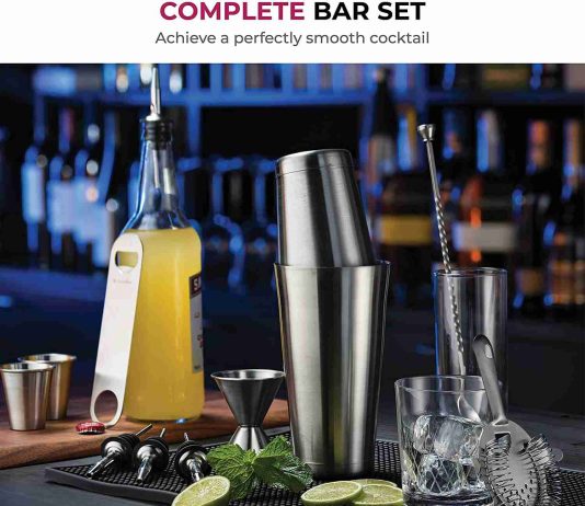 Expert Cocktail Shaker Home Bar Set Kit