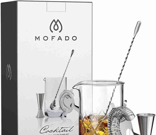 MOFADO Crystal Cocktail Mixing Glass Set