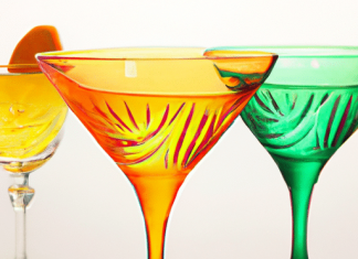 colorful cocktail glassware for festive occasions