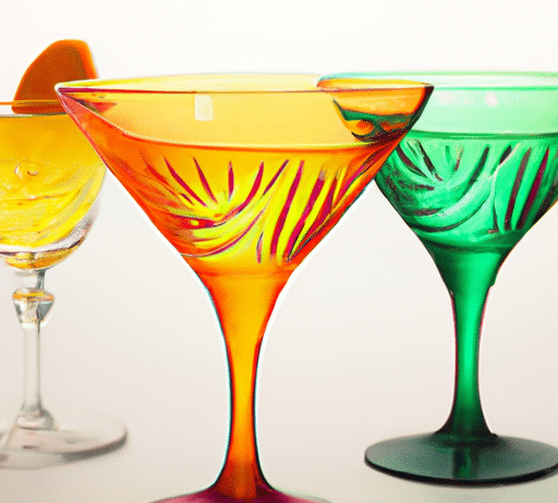 colorful cocktail glassware for festive occasions