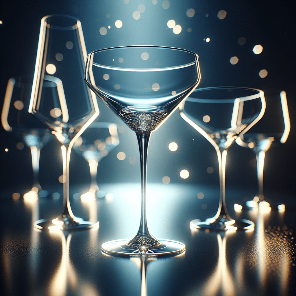 Elegant Stemware For Serving Martinis  Champagne