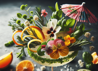 garnishes cocktail umbrellas citrus twists fresh herbs edible flowers 2