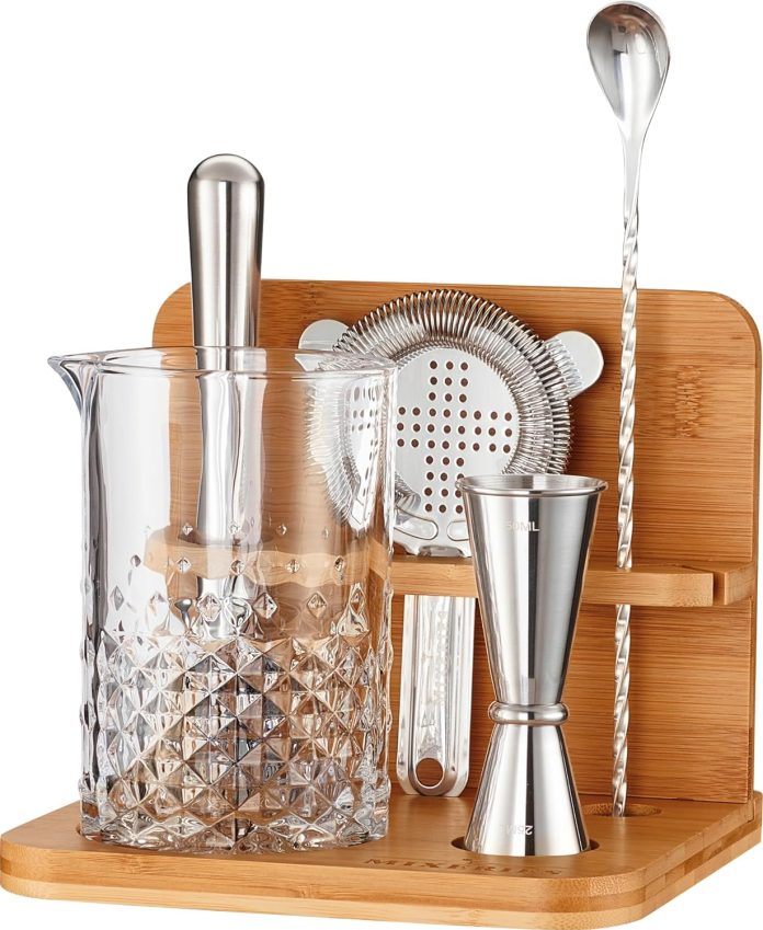 mixeries crystal cocktail mixing glass set review