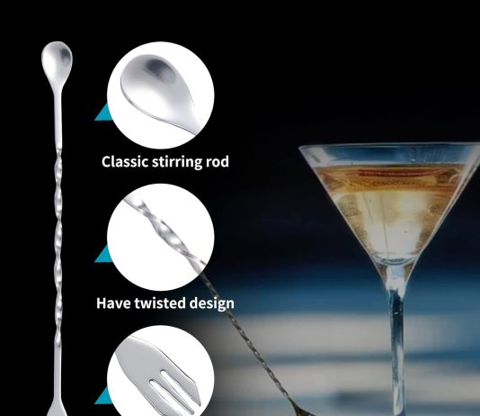 10 inch 8 inch stainless steel cocktail muddler with 2 mixing spoon home bar tool set for making creating delicious moji 3