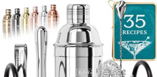 bare barrel mixology bartender kit bar set 14 piece martini cocktail shaker set professional barware mixing tools for ho