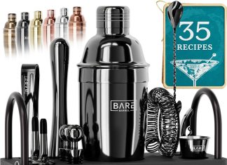 bare barrel pro mixology bartender set bar kit 14 piece boston cocktail shaker set professional barware mixing tools for 1