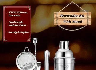 bartender kit tnco cocktail shaker set with standbar set drink mixer set with all essential bar accessorymartini mixer c 4