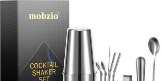 cocktail shaker set bartender kit 23 pcs boston shaker tool set with stand drink mixer martini shaker bartending kit bar