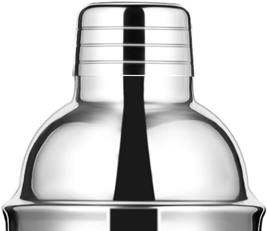 fnt cocktail shaker 24oz martini shaker 188 stainless steel drink shaker with built in strainer leak free and rust free