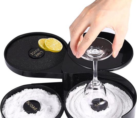 harewu 3 tier bar juice cocktail seasoning box with spongefor cocktails and margarita mixingsalt and sugar containerfor 