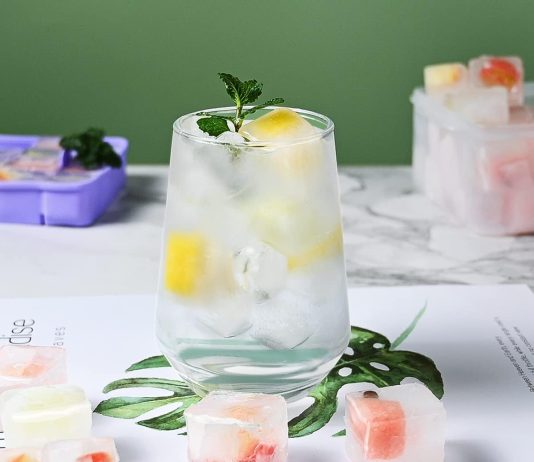 ice cube tray with lid and bin rottay ice trays for freezer easy release 48 small nugget silicone ice maker with ice buc 2