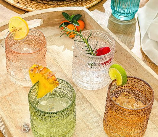 kate aspen rose gold hobnail beaded drinking glasses set of 6 10 oz vintage glassware set cocktail glass set juice glass 4