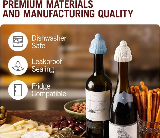 silicone wine stopperfun sombrero shaped cap seals bottle and keeps wine freshcute wine accessoriesfun kitchen gadgetsel 3