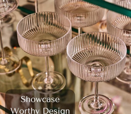 sipp vintage art deco luxury ribbed martini glasses set of 4 premium classic crystal cocktail glassware for martini manh 3