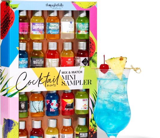 thoughtfully cocktails mix and match mini sampler cocktail mixer set vegan and vegetarian tropical and classic set of 20