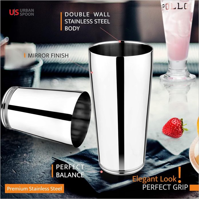 urban spoon double wall stainless steel weighted boston shaker 28 oz 2 piece boston shaker set drink shakerdrink mixer 3