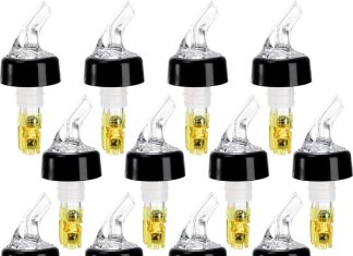 wuweot 12 pack measured liquor bottle pourers 15 oz automatic wine bottle pourers jigger quick shot dispenser for home b