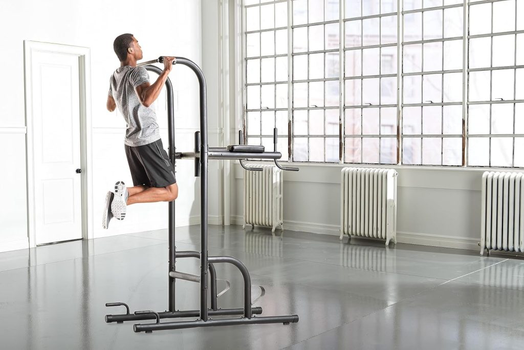 Weider Power Tower with 4 Workout Stations and 300 Lb. User Capacity