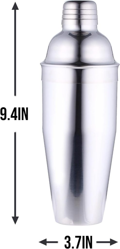 Bar Cocktail Shaker, 23 oz Martini Shaker Drink Mixer with Built-in Strainer for Bartending – Stainless Steel Bartender Shakers for Mixed Drinks Margarita Alcohol Liquor Barware Tools