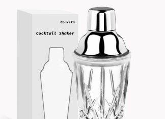 cocktail shaker 145 oz glass drink shakers cocktail for bars whiskey cocktails gold 4