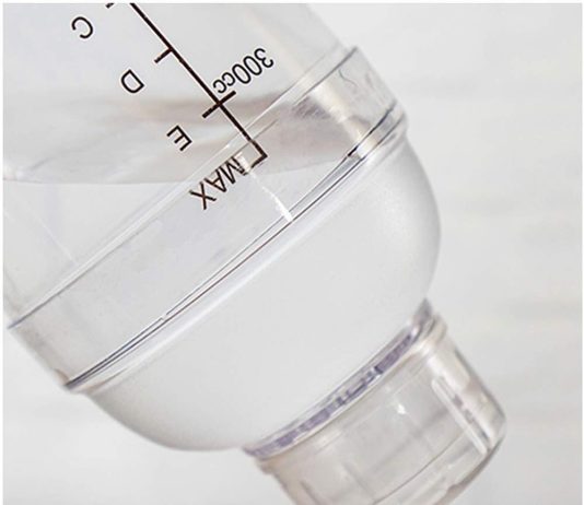 feoowv 2 pcs plastic cocktail shakerdrink mixer hand shaker cup with scalesbar tool transparent 24 oz 700cc 4