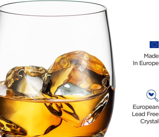 godinger double old fashioned whiskey glasses rocks glasses glass beverage cups european made 12oz set of 4 2