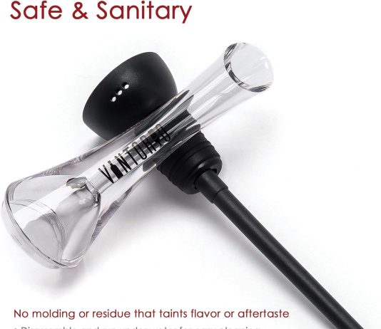 vintorio wine aerator pourer premium aerating pourer and decanter spout black 2