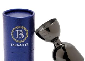 BARIANTTE Black Bell Jigger for Bartending, Premium Cocktail Jigger 2 oz 1 oz, Shot Measure Jigger, Durable Double Jigger with Measurements Inside - Cocktail Measuring Cup, Mirror Finish Bar Jigger