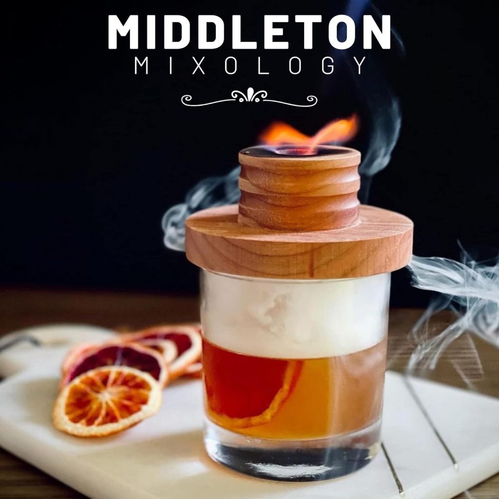 SmokeTop Cocktail Smoker Kit - Old Fashioned Chimney Drink Smoker for Cocktails, Whiskey,  Bourbon With Sample Pack Of Wood Chips - by Middleton Mixology