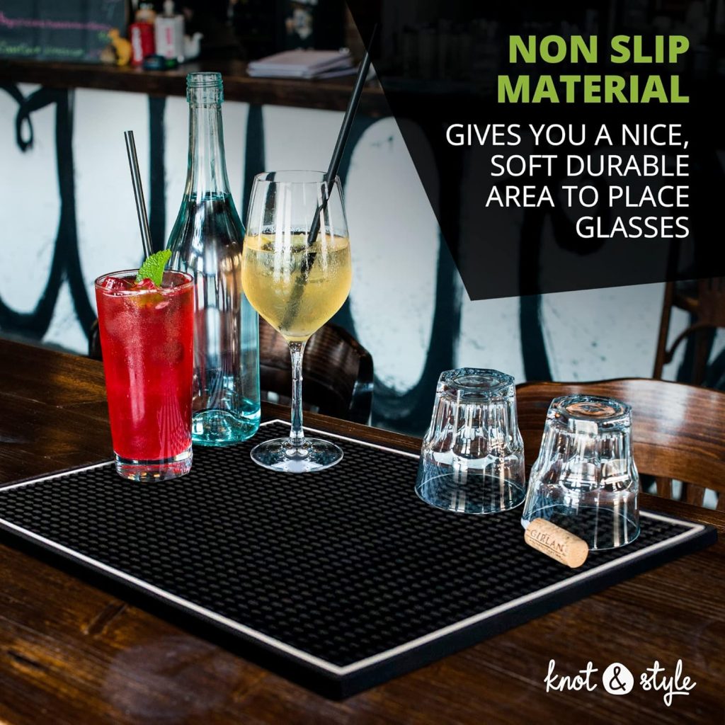 Cheers Bar Mat for Countertop Perfect Bar Decor - Ideal for Bartending  Home Bar Spill-Proof, Durable, Non-Slip Rubber Bar Mat - Large Size 18x12 - Bar Mats for Home Bar - Thick Rubber Mat