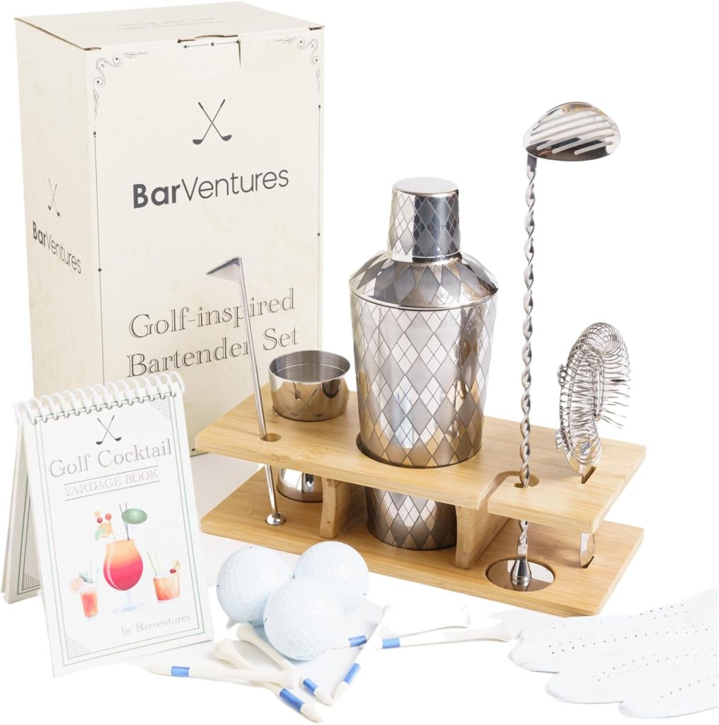 Golf Inspired Mixology Bartender Kit ⏐ Bartender Golf Gifts Cocktail Set⏐ Golf Gifts for Men or Women⏐ Best Golf Gifts⏐ Golfing Gifts⏐ Golfer Gifts