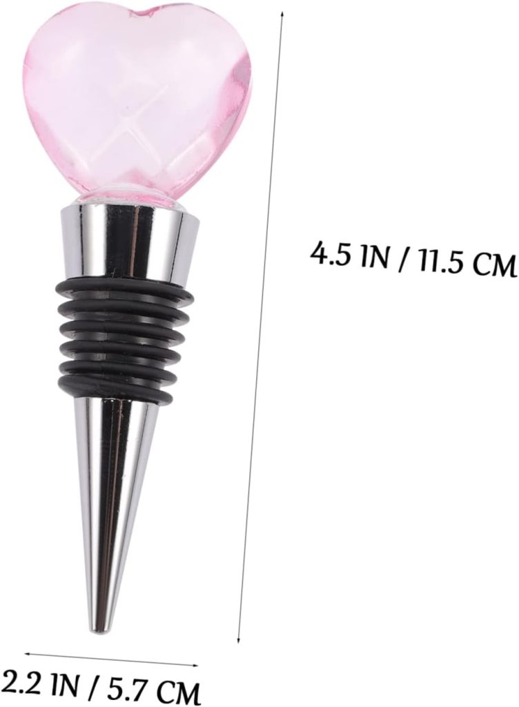 Heart Shape Crystal Wine Stopper Decorative Pearl Wine Cork for Wedding