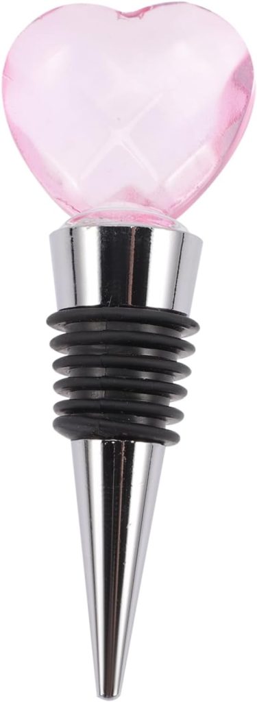 Heart Shape Crystal Wine Stopper Decorative Pearl Wine Cork for Wedding