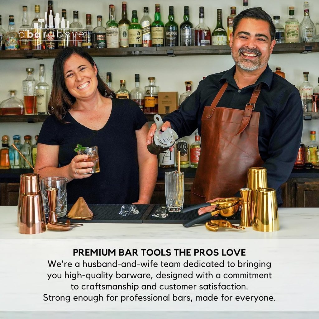 A Bar Above Premium Bell Jigger, 304 Stainless Steel Double Cocktail Jigger with 10 Internal Measurements, Heavy Duty Professional Bar Tool for Bartending, Stainless Finish, Ergonomic Design, 1 Pack