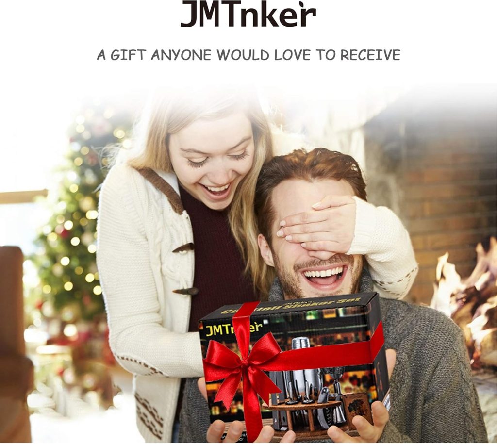 Bartender kit Black with Stand | Beautiful Black Cocktail Shaker Set for Home Bar. Perfect Mixology Bartender Kit Bar Tools Set and Bar Accessories for Amazing Drink Mixing Bartender kit Black with Stand | Beautiful Black Cocktail Shaker Set for Home Bar. Perfect Mixology Bartender Kit Bar Tools Set and Bar Accessories for Amazing Drink Mixing