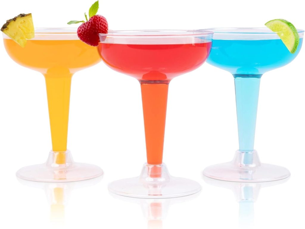 Prestee 24 Clear Plastic Coupe Glasses 4oz - Disposable Plastic Cocktail Cups, Martini Glasses, Margarita Glass, Champagne Glass for Parties, Cinco de Mayo, Taco Party, Weddings Decorations Prestee 24 Clear Plastic Coupe Glasses 4oz - Disposable Plastic Cocktail Cups, Martini Glasses, Margarita Glass, Champagne Glass for Parties, Cinco de Mayo, Taco Party, Weddings Decorations