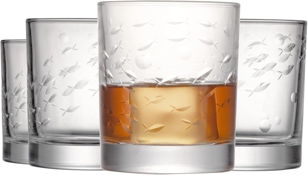 SHOSHIN Premium Hand Cut Whiskey Glasses (13 OZ, Set of 4) - Handmade Double Old Fashioned Scotch Glasses - Gift for Bourbon Lovers - Style Glassware for Rum - 4 Rocks glasses in Gift Box SHOSHIN Premium Hand Cut Whiskey Glasses (13 OZ, Set of 4) - Handmade Double Old Fashioned Scotch Glasses - Gift for Bourbon Lovers - Style Glassware for Rum - 4 Rocks glasses in Gift Box