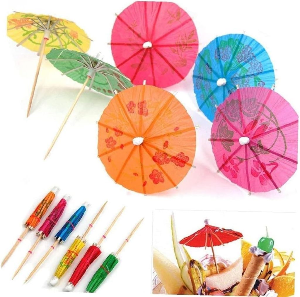 50 Pcs Mixed Paper Cocktail Umbrellas Parasols for Party Tropical Drinks, Fruit Label, Wine Label- Cocktail Accessories, Practical Kitchen Gadgets Attractive 50 Pcs Mixed Paper Cocktail Umbrellas Parasols for Party Tropical Drinks, Fruit Label, Wine Label- Cocktail Accessories, Practical Kitchen Gadgets Attractive