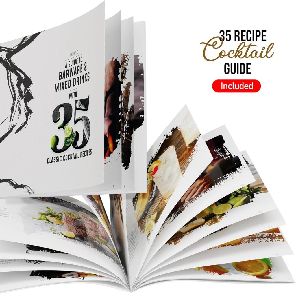 Bar Set Cocktail Shaker Set Bartender Kit, 17 Piece Silver Cocktail Set, Mixology Bartender Kit with Wood Stand, Steel Cocktail Kit, Bar Accessories: 30oz Martini Shaker, Muddler, Cocktail Book More Bar Set Cocktail Shaker Set Bartender Kit, 17 Piece Silver Cocktail Set, Mixology Bartender Kit with Wood Stand, Steel Cocktail Kit, Bar Accessories: 30oz Martini Shaker, Muddler, Cocktail Book More