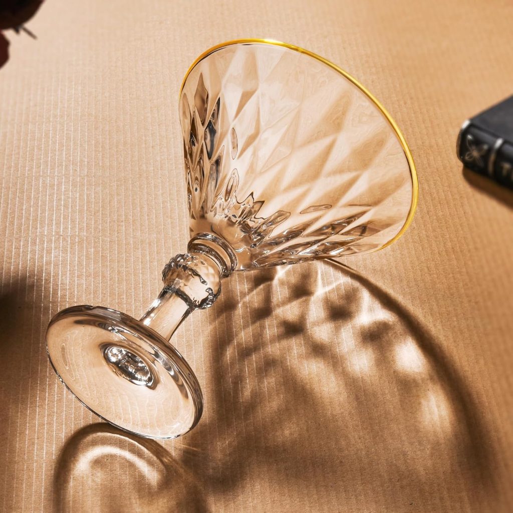 ROXBURGH Gold Rim Martini Glasses, 10 OZ Lead-Free Crystal Coupe Glass Set of 2, Vintage Design Coupe Cocktail Glass, Crystal Champagne Glasses, Martini Glass set for Bar, Fancy Birthday Gifts, Large ROXBURGH Gold Rim Martini Glasses, 10 OZ Lead-Free Crystal Coupe Glass Set of 2, Vintage Design Coupe Cocktail Glass, Crystal Champagne Glasses, Martini Glass set for Bar, Fancy Birthday Gifts, Large