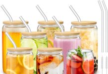 sungwoo 4PCS Glass Cups with Bamboo Lids review