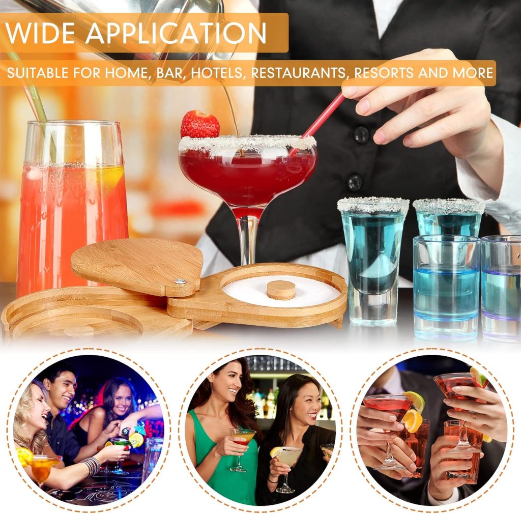 2 Pack Margarita Salt Rimmer Set 3 Tier Bar Glass Rimmers Salt Bamboo Salt Sugar Lime Juice Rimming Tray for Drinks Cocktail Rimmer Dish Bartender Tools for Bar Party Accessories 2 Pack Margarita Salt Rimmer Set 3 Tier Bar Glass Rimmers Salt Bamboo Salt Sugar Lime Juice Rimming Tray for Drinks Cocktail Rimmer Dish Bartender Tools for Bar Party Accessories