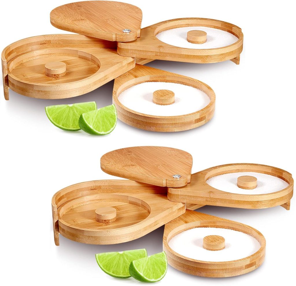 2 Pack Margarita Salt Rimmer Set 3 Tier Bar Glass Rimmers Salt Bamboo Salt Sugar Lime Juice Rimming Tray for Drinks Cocktail Rimmer Dish Bartender Tools for Bar Party Accessories 2 Pack Margarita Salt Rimmer Set 3 Tier Bar Glass Rimmers Salt Bamboo Salt Sugar Lime Juice Rimming Tray for Drinks Cocktail Rimmer Dish Bartender Tools for Bar Party Accessories
