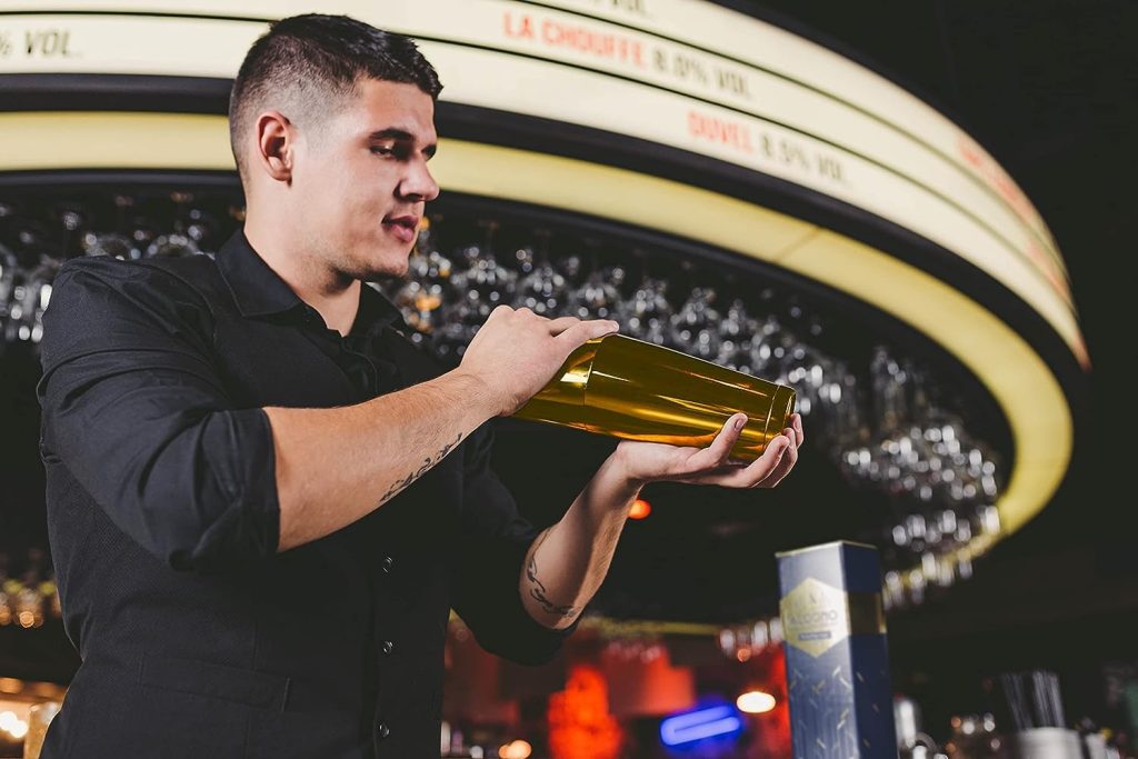 Boston Cocktail Shaker Set Bartender Kit | Drink Mixer Bar Set | Cocktail Set Bar Accessories: Martini Shaker, Strainer, Jigger, Muddler, Spoon, More (11-Pc Shaker Set, Gold) Boston Cocktail Shaker Set Bartender Kit | Drink Mixer Bar Set | Cocktail Set Bar Accessories: Martini Shaker, Strainer, Jigger, Muddler, Spoon, More (11-Pc Shaker Set, Gold)