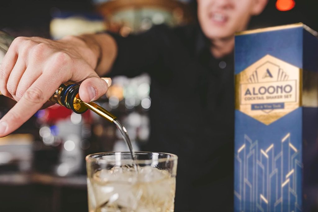 Boston Cocktail Shaker Set Bartender Kit | Drink Mixer Bar Set | Cocktail Set Bar Accessories: Martini Shaker, Strainer, Jigger, Muddler, Spoon, More (11-Pc Shaker Set, Gold) Boston Cocktail Shaker Set Bartender Kit | Drink Mixer Bar Set | Cocktail Set Bar Accessories: Martini Shaker, Strainer, Jigger, Muddler, Spoon, More (11-Pc Shaker Set, Gold)