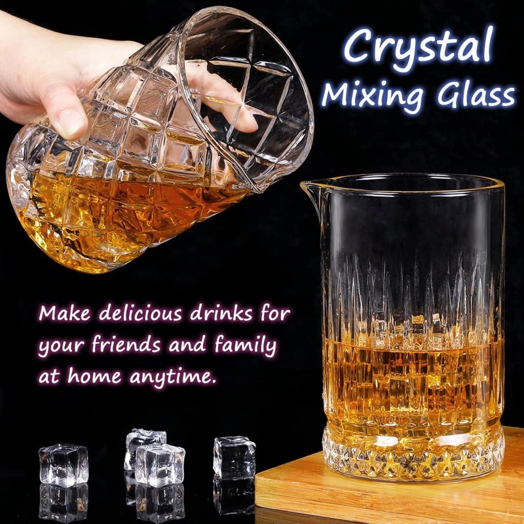 Gusnilo 24 Oz Cocktail Shaker Glasses - 710ml Crystal Bar Mixing Glass Set with Stirring Glasses (2PCS) for Whiskey, Martini, Old Fashioned Gusnilo 24 Oz Cocktail Shaker Glasses - 710ml Crystal Bar Mixing Glass Set with Stirring Glasses (2PCS) for Whiskey, Martini, Old Fashioned